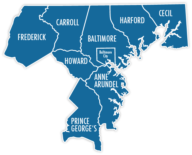 Maryland Counties Map